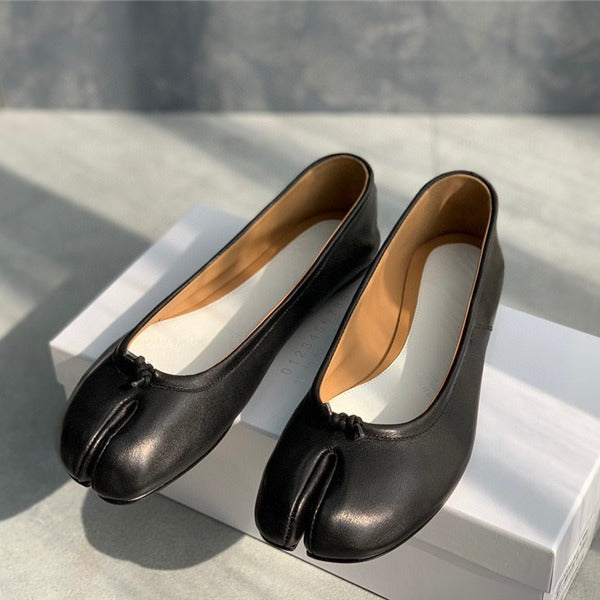 Luxury Tabi Ballet Flats Soft Leather Unique Style