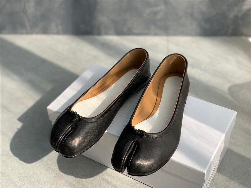 Luxury Tabi Ballet Flats Soft Leather Unique Style