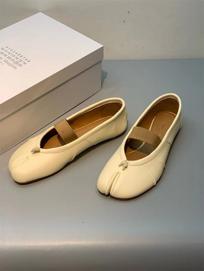 Luxury Tabi Ballet Flats Soft Leather Unique Style