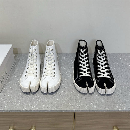 Margiela Tabi Split-Toe High-Top Canvas Shoes  Unisex & Couple