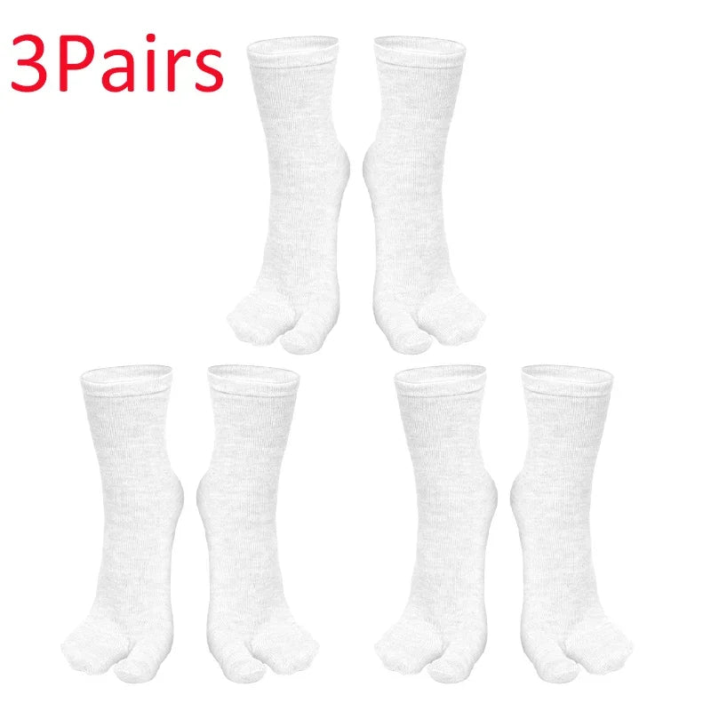 Fashion Japanese Style Tabi Toe Socks for Men Women Summer Fiber Two Finger Socks Kimono Flip Flop Sandal Split Tabi Toe Sock