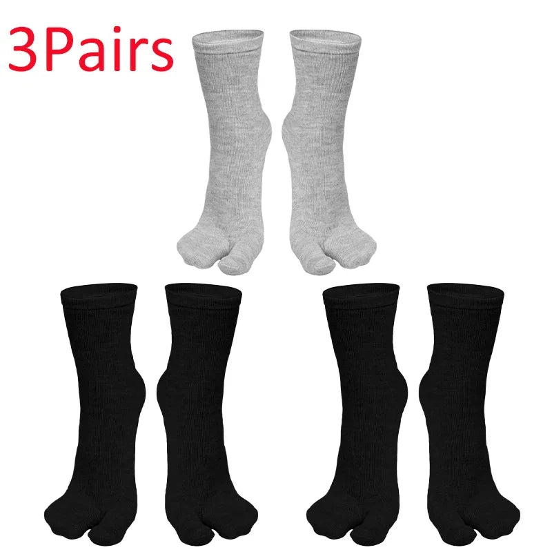 Fashion Japanese Style Tabi Toe Socks for Men Women Summer Fiber Two Finger Socks Kimono Flip Flop Sandal Split Tabi Toe Sock