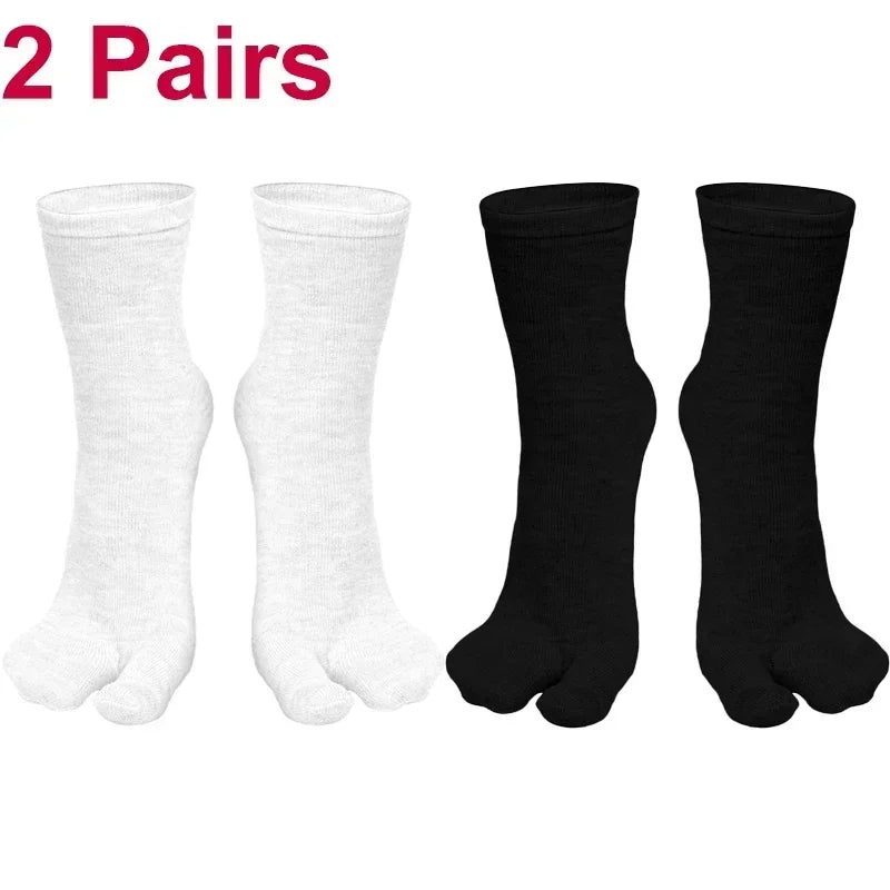 Fashion Japanese Style Tabi Toe Socks for Men Women Summer Fiber Two Finger Socks Kimono Flip Flop Sandal Split Tabi Toe Sock