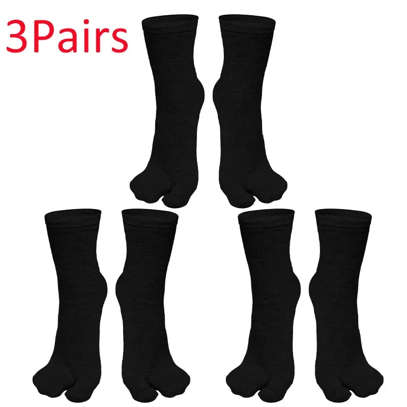 Fashion Japanese Style Tabi Toe Socks for Men Women Summer Fiber Two Finger Socks Kimono Flip Flop Sandal Split Tabi Toe Sock