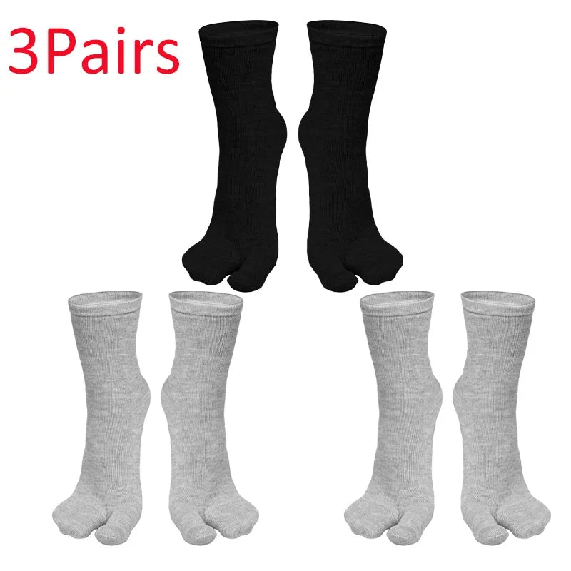 Fashion Japanese Style Tabi Toe Socks for Men Women Summer Fiber Two Finger Socks Kimono Flip Flop Sandal Split Tabi Toe Sock