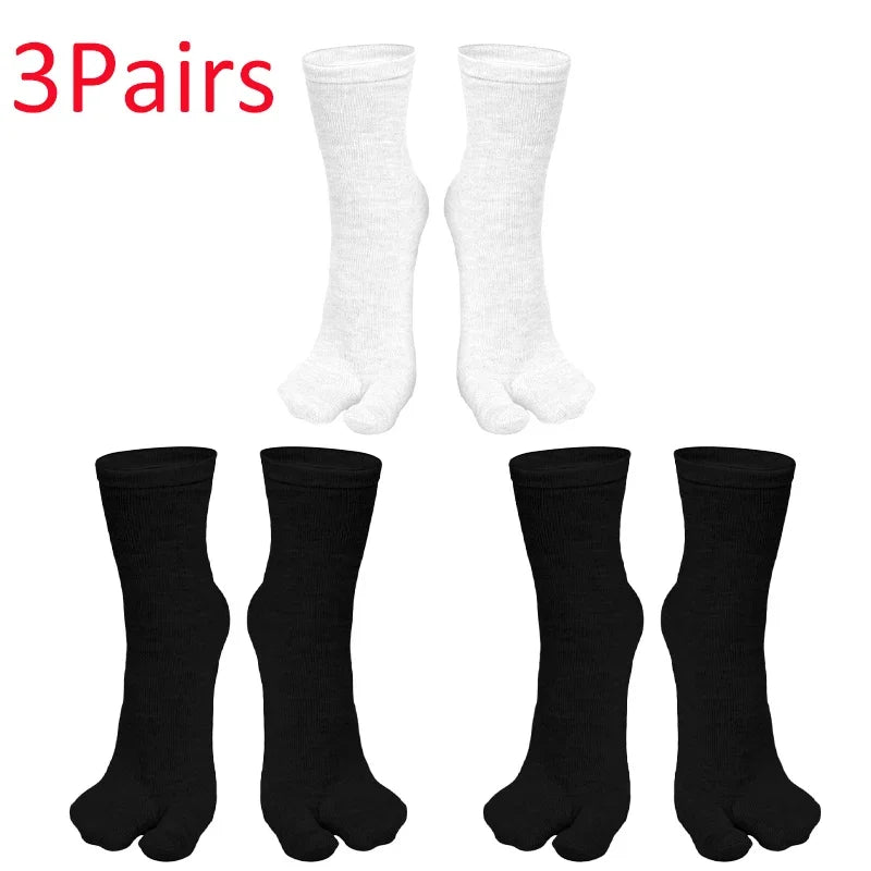 Fashion Japanese Style Tabi Toe Socks for Men Women Summer Fiber Two Finger Socks Kimono Flip Flop Sandal Split Tabi Toe Sock