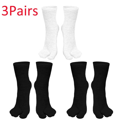 Fashion Japanese Style Tabi Toe Socks for Men Women Summer Fiber Two Finger Socks Kimono Flip Flop Sandal Split Tabi Toe Sock